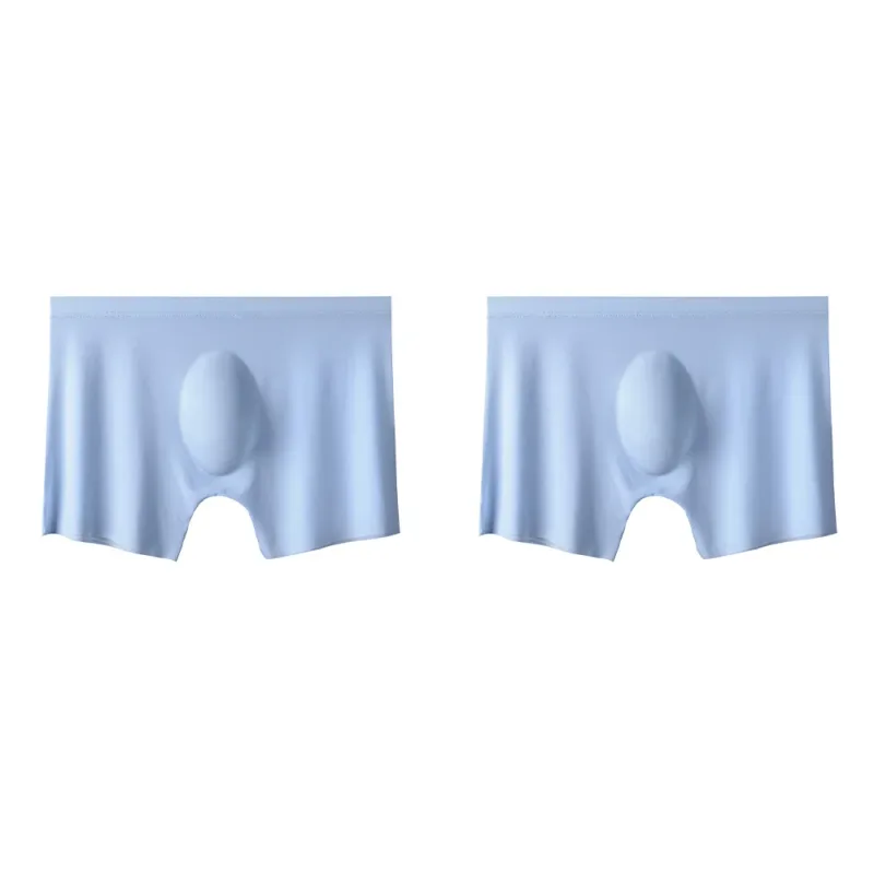 2Pc Men's Panties Ice Silk Underwear Men Underpants Boxers Seamless Man Ultra-thin Cool Breathable Boxer Shorts Male Boxershorts — image 30