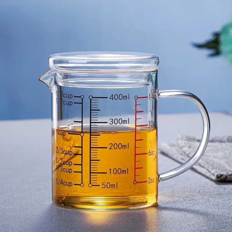 Mataas na Borosilicate Glass Measuring Cups Clear Glass Scale Cup With Handle V Shaped Spout Kitchen Glass Measuring Beaker — image 12