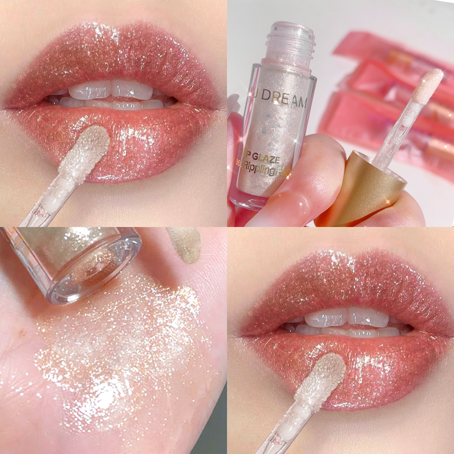 Sweet sparkling lip glaze mirror lip shine light lip gloss transparent lip gloss water gloss pure desire — image 9