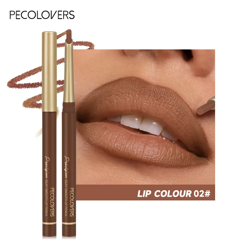 Matte 6-colors Lip Liner Pencil Bevel Design Nib Lip Contour Lipstick Nude Brown Lipstick Pencil Natural Lasting Lipliner Makeup — image 8