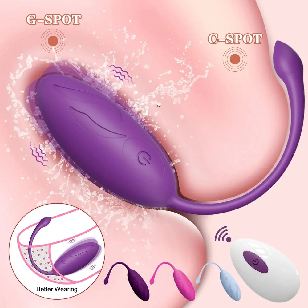 جهاز التحكم عن بعد على شكل رصاصة هزاز ألعاب جنسية للنساء البالغات جهاز محاكاة G-Spot الكرة المهبلية المكونات الشرجية تهتز جهاز استمناء البيض الحب