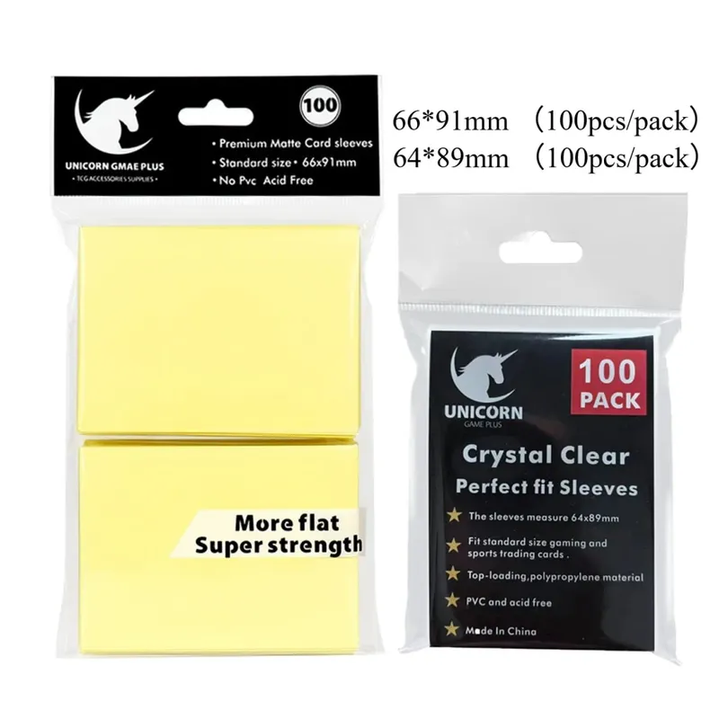 200PCS 카드 슬리브 트레이딩 카드 포켓몬 MTG 야구 스포츠 카드 보드 게임을위한 더블 레이어 매트 표준 크기 카드 슬리브 — image 14