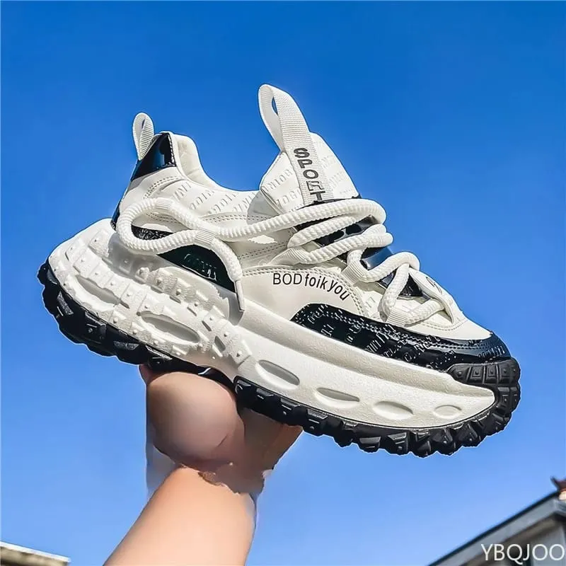 Męskie wiosenne letnie nowe modne wszechstronne buty zwiększające wysokość z grubą podeszwą na co dzień wygodne męskie buty sportowe — image 5