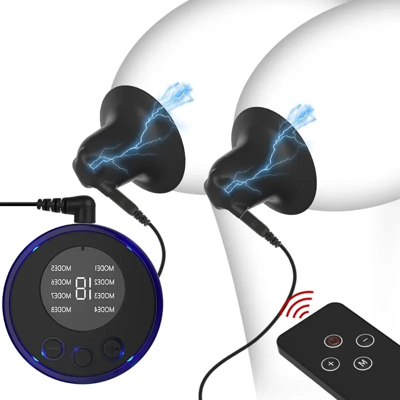 Electric Shock Pulse Nipple Sucker Enlarger Nipple Clamp Vacuum Stimulate Breast Enlarger SM Adult Orgasm Sex Toys For Women Gay — image 1
