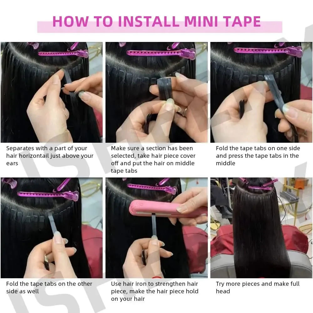 Highlight Blonde Mini Tape Hair Extension Straight 12-24 Inches Seamless Tape Human Hair 10pcs/pack