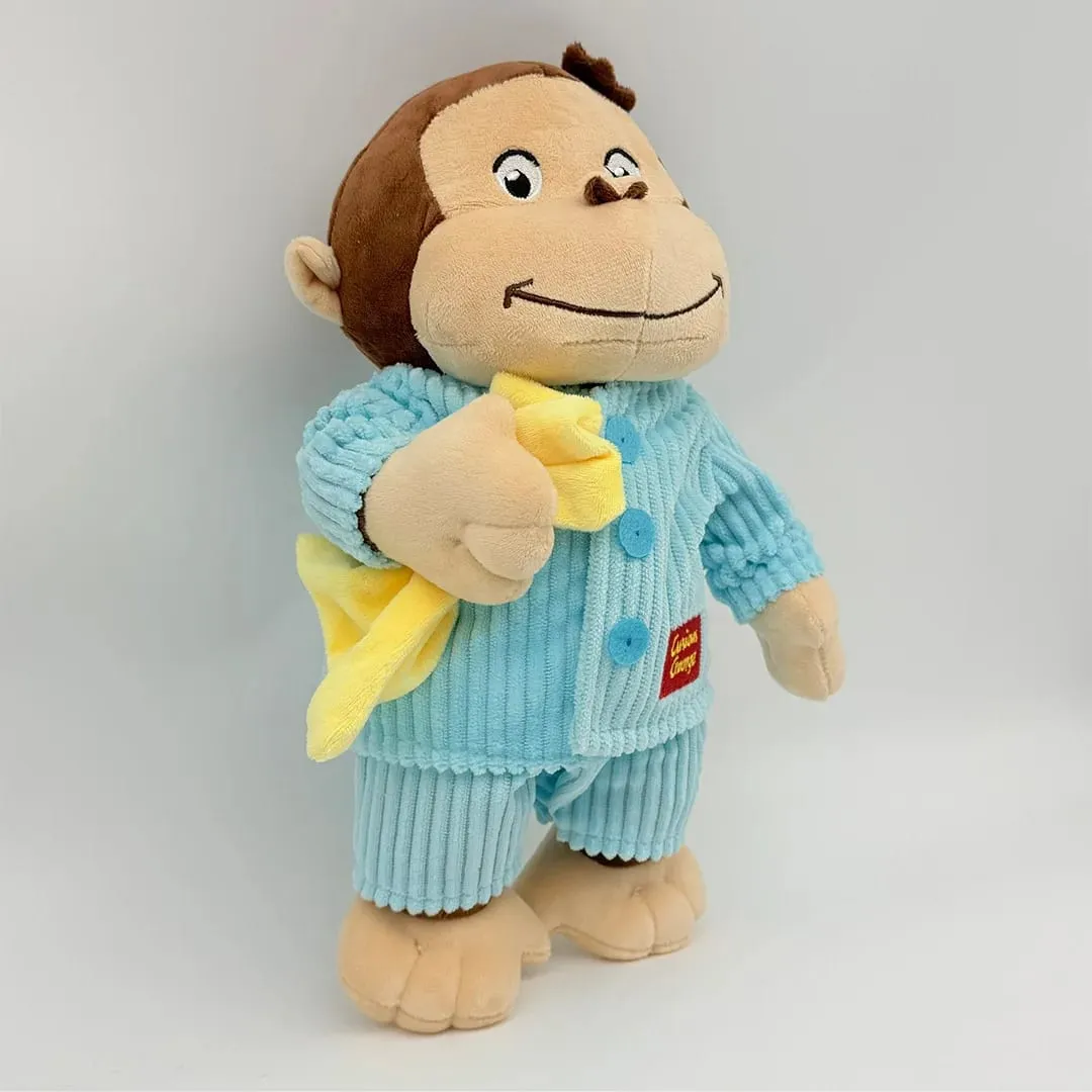 New Anime Fire Dept Firefighter Curious George Plush Cute Baby Curious George Monkey Plush Soft Animals Plushie Pillow Doll Toy