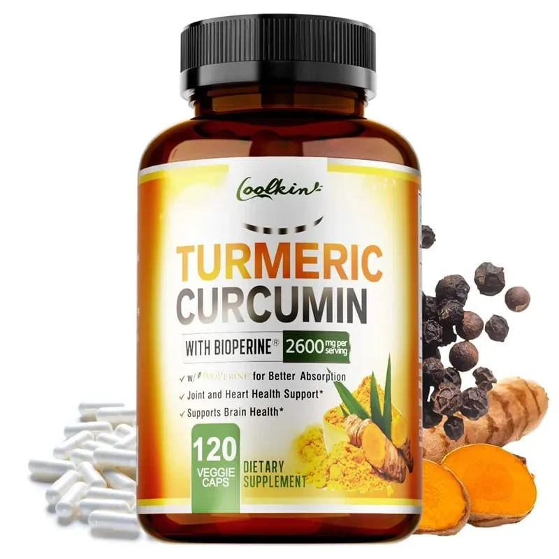 Turmeric Curcumin Capsules Contains 95% Curcumin Energy Supplement Support Bone Joint Health Anti-inflammatory Antioxidant — image 1