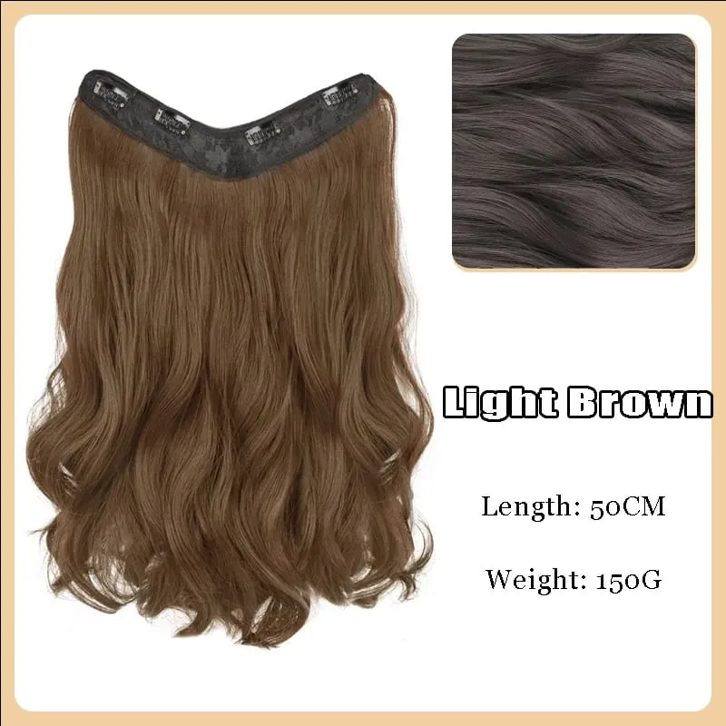Part Synthetic Clip In Hair Extension Long Thick Curly Natural Blonde Flase Hair Hairpieces For Women Heat Resistant — image 13