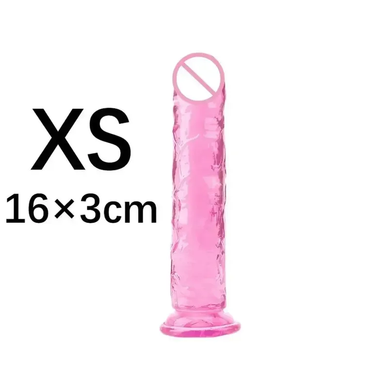 Cheap Women Erotic Anal 5 Colors Big Transparent Dildo Suction Cup Jelly Dick Sex Toys Soft Clitori Vaginal Masturbators Penis — image 8