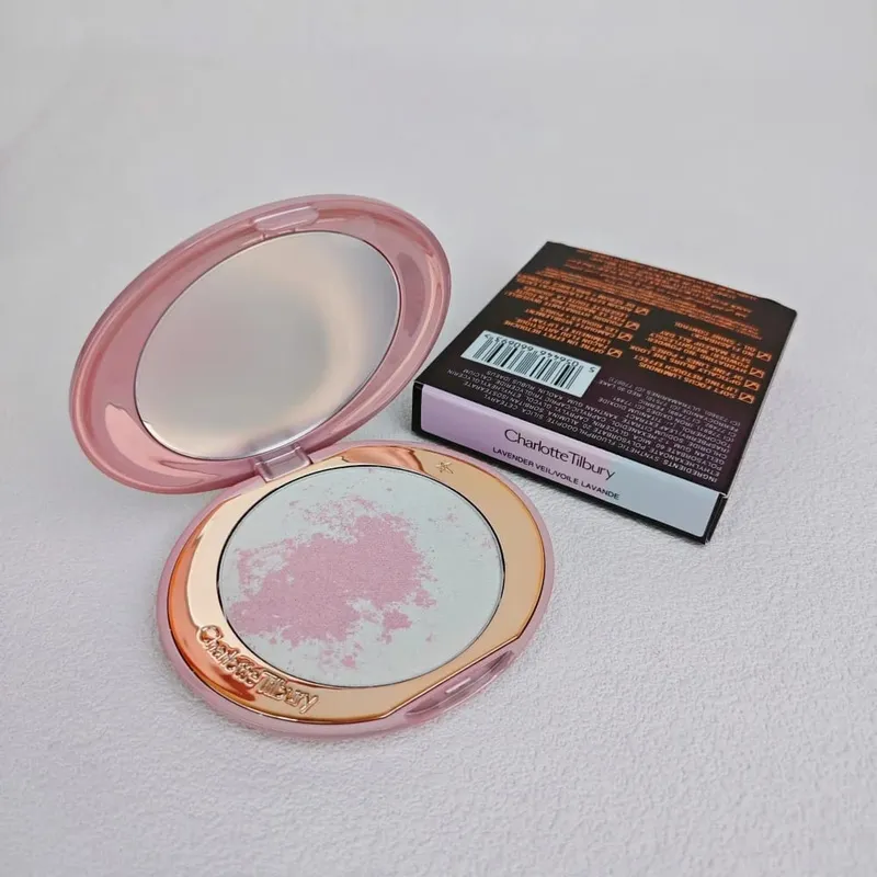 Charlotte Tilbury Airbrush Flawless Finish Smoothing Pore-blurring Makeup CT Limited Edition Silver Disk Setting Powder Cosmetic — image 7