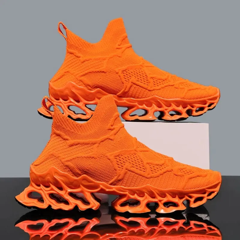 Men's Blade Type Shoes Breathable Shock Absorption Running Shoes Non-Slip Shoes For Jogging Tennis Gym Casual Walking Sneakers — image 9
