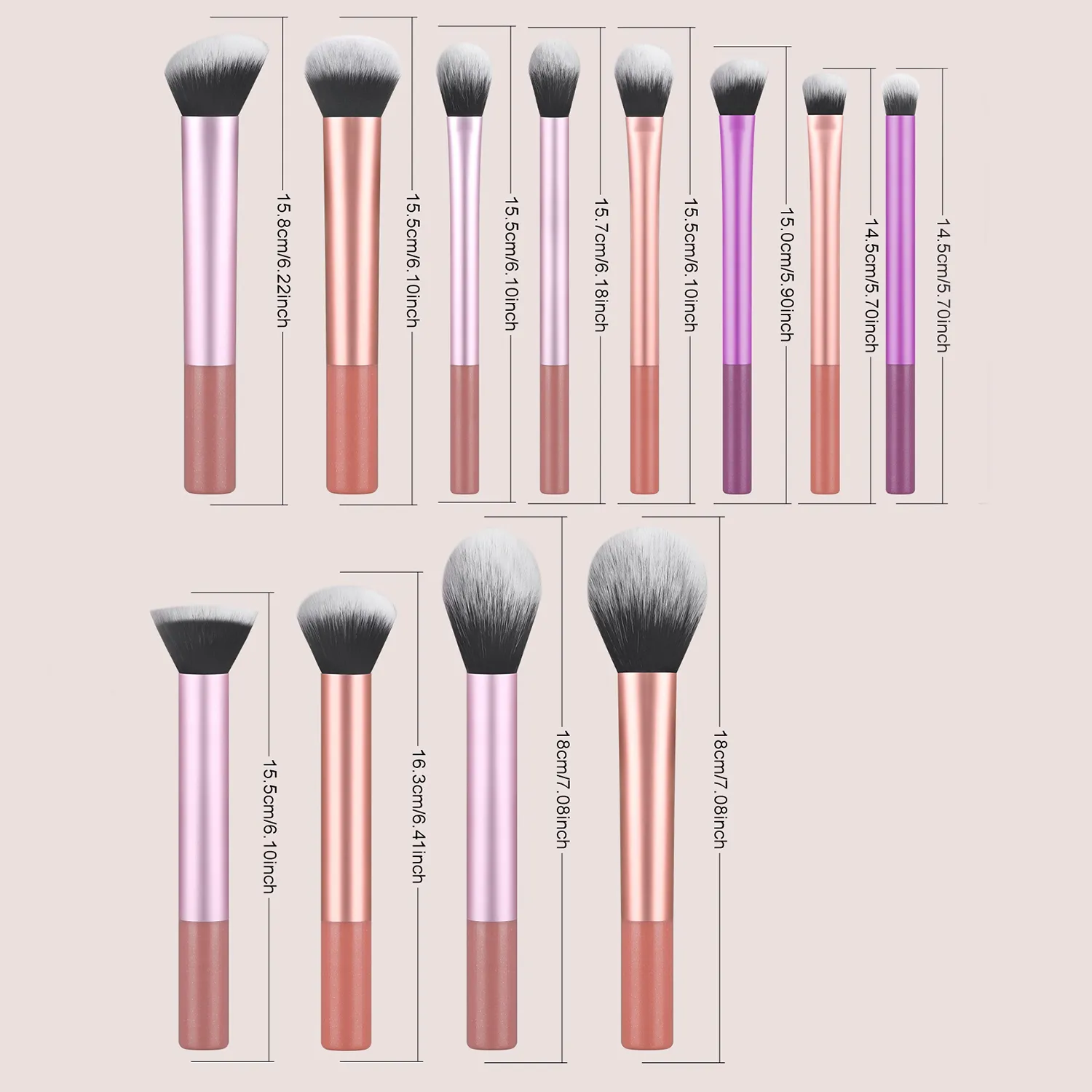 Makeup Brush Sets 12pcs Creative Professional Multifunctional Cosmetic Brushes For Making Up Supply — image 3