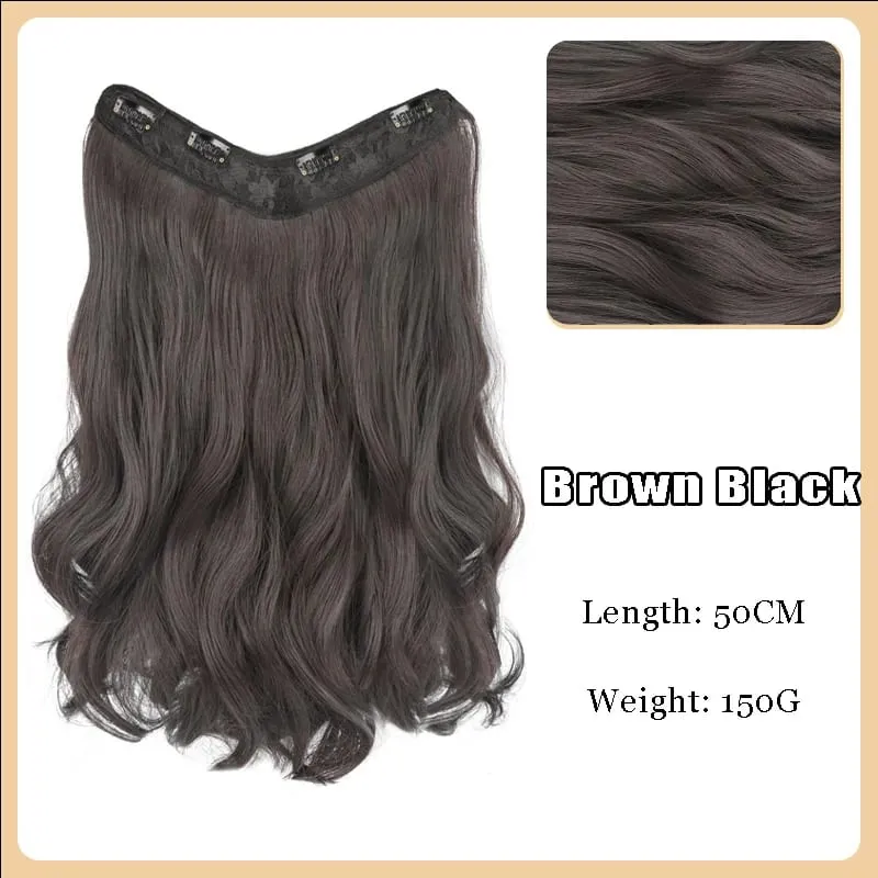 Part Synthetic Clip In Hair Extension Long Thick Curly Natural Blonde Flase Hair Hairpieces For Women Heat Resistant — image 12