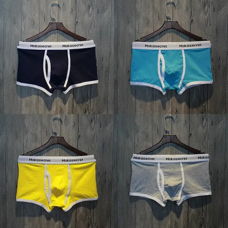 Men's Cotton Boxer Underwear Men's Fashion Letter Belt Underpants Breathable Soft Comfortable Male Panties Shorts — image 12