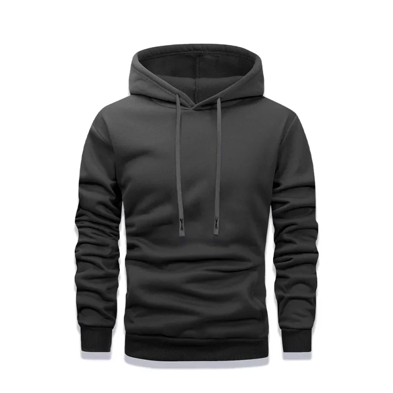 Men Women Long Sleeve Sweaters Solid Color Breathable Hoodies Loose Casual Hoodie Round Neck Sweatshirts Bottom Shirts Pullover — image 7