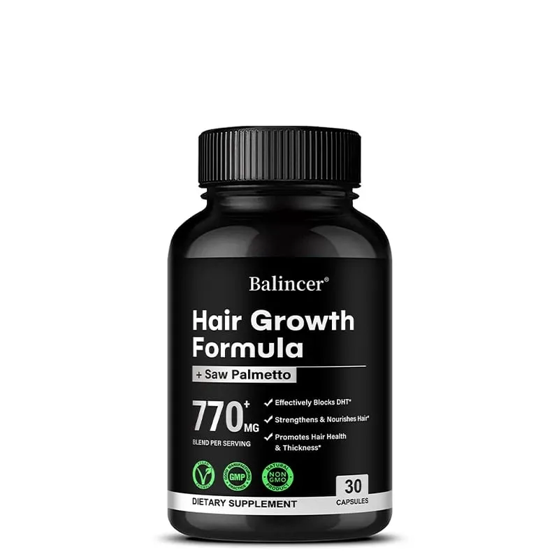 Saw Palmetto Capsules - with Multivitamins Biotin Promotes Hair Growth Hair Loss Promotes Hair Thickness and Overall Health — image 8