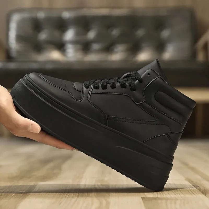 Autumn Men Casual Sneakers Platform Ankle Boots High-top Thick Bottom Sneakers Male Outdoor Basketball Shoes Sport Trainers — image 6