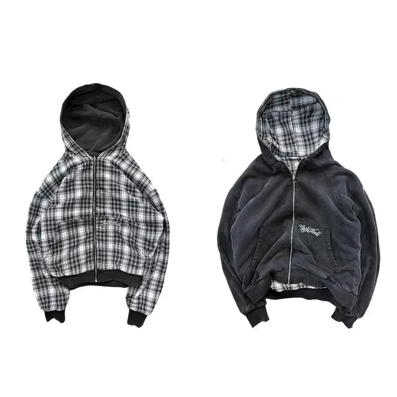 Harajuku Plum Tree Embroidered Oversized Pink Zipper Hoodies For Men and Women Y2K New Gothic Fashion Retro Street Sweatshirts — image 24