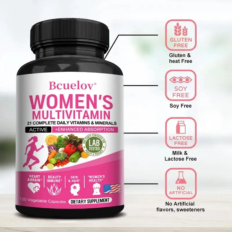 Women's Multivitamin Supplement Capsules - for Joints Hair Skin Nails Brain Heart Digestive and Immune Health — image 1