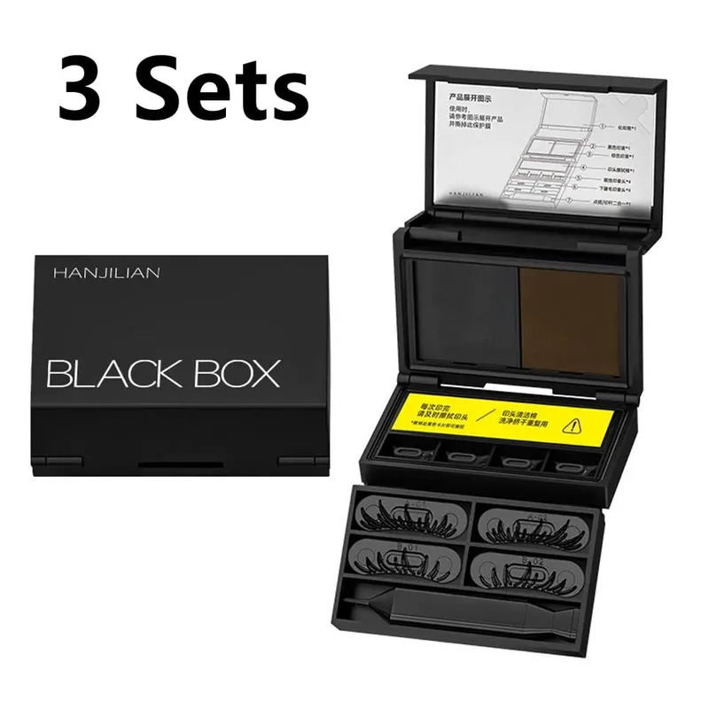 3-in-1 Lower Eyelash Stamp Eyeliner & Mole 3s Fast Application Natural Long-lasting Non-Slipping Portable Eye Makeup 1/2/3Sets
