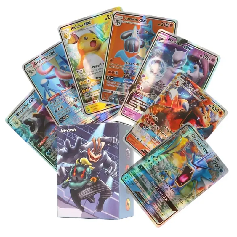 60/100Pcs English Pokemon Cards GX Tag Team Vmax EX Mega Shining Game Battle Carte Trading Collection Cards Toys Children Gifts