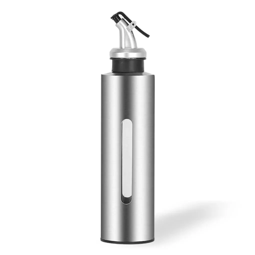 1PCS Kitchen Olive Oil Bottle Plastic Container Stainless Steel Bottle Body Pot Jar Pro Vinegar Sauce Holder Cooking Dispenser — image 8