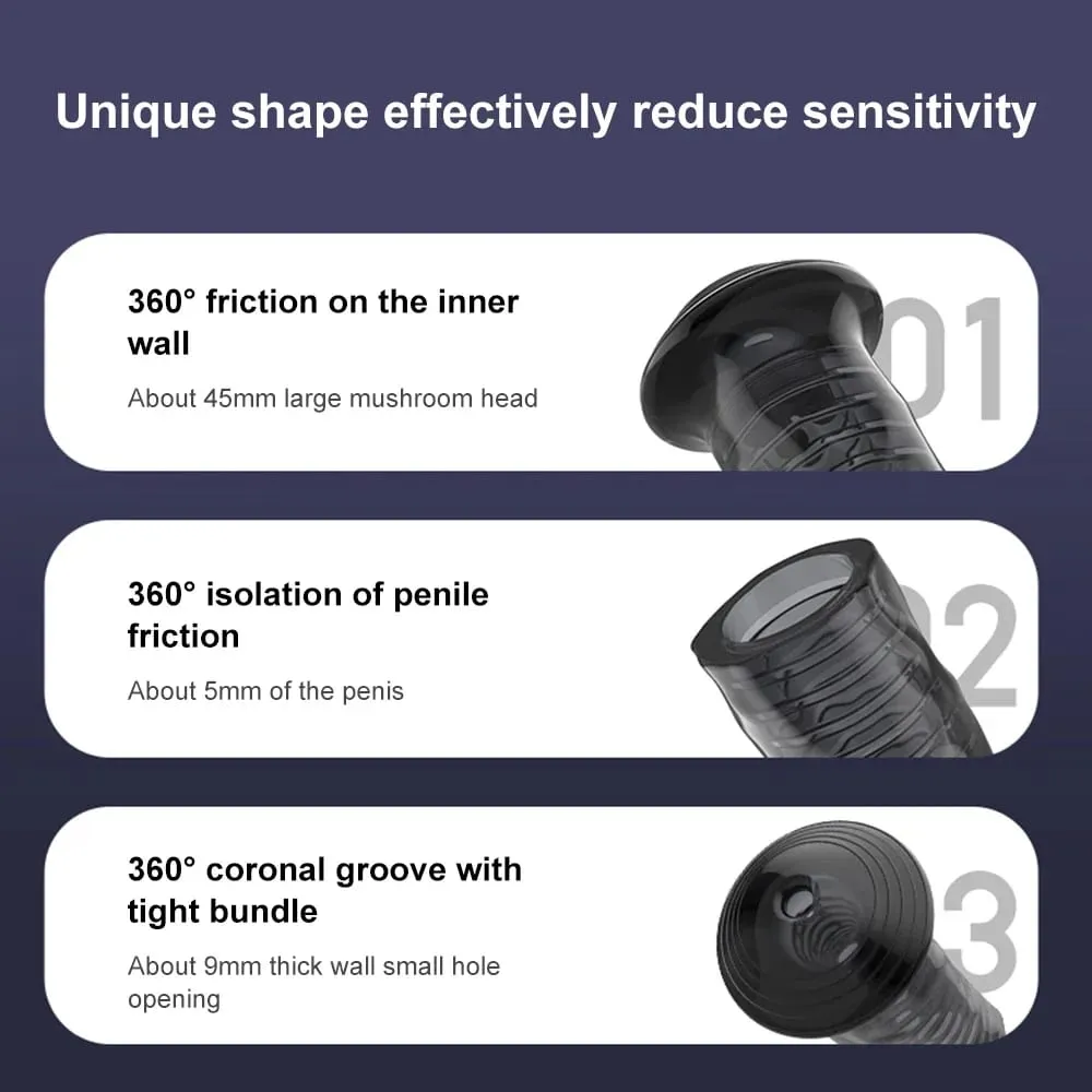 Reusable Penis Sleeve Glans Penis Enlarger Extender Delay Ejaculation Anal Butt Plug Adult Sex Toys For Men Couples Sexshop — image 2