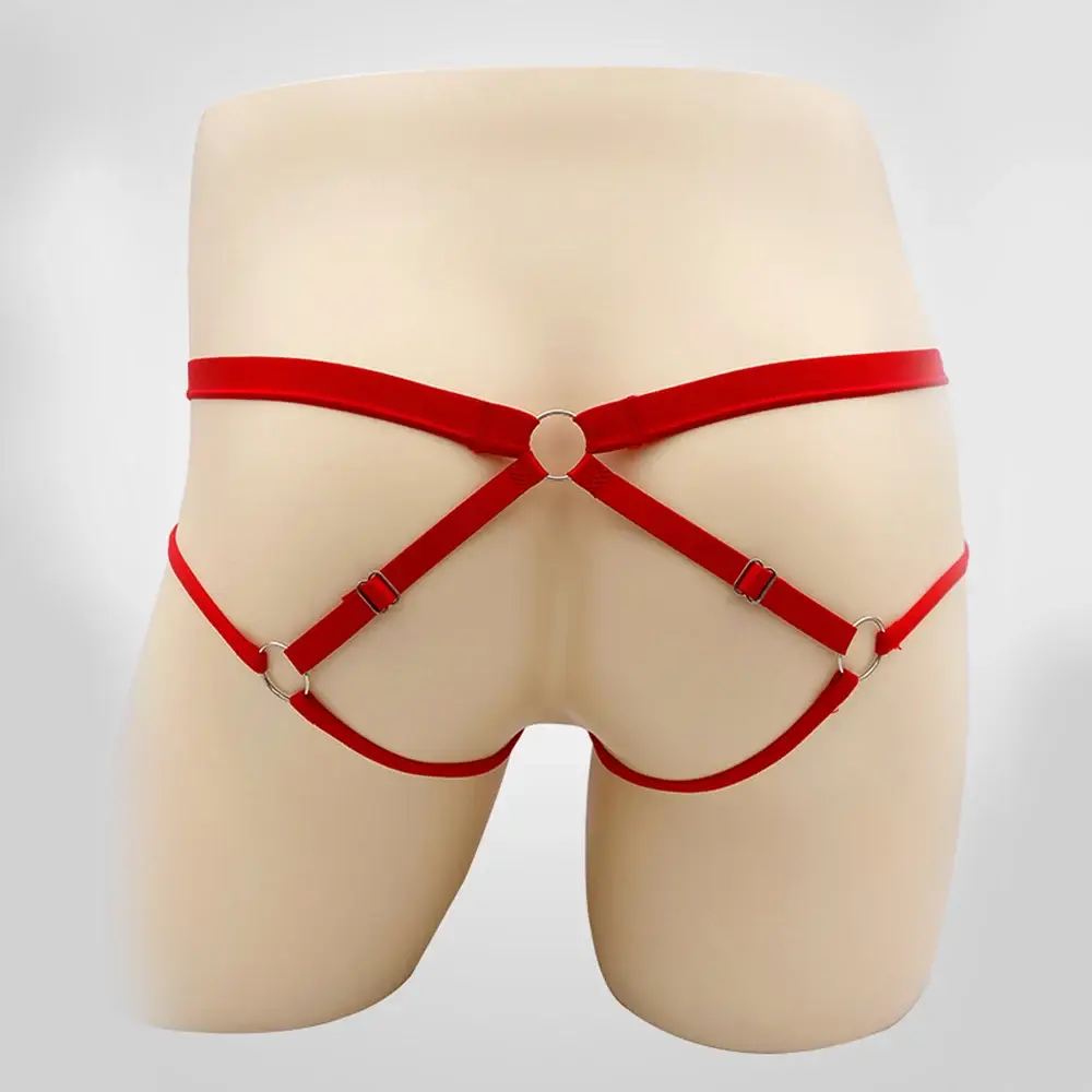 Intimo sexy Perizoma da uomo Lingerie esotica Mutandine Custodia in pizzo trasparente Scava fuori motivo floreale in pizzo Cintura regolabile — image 11