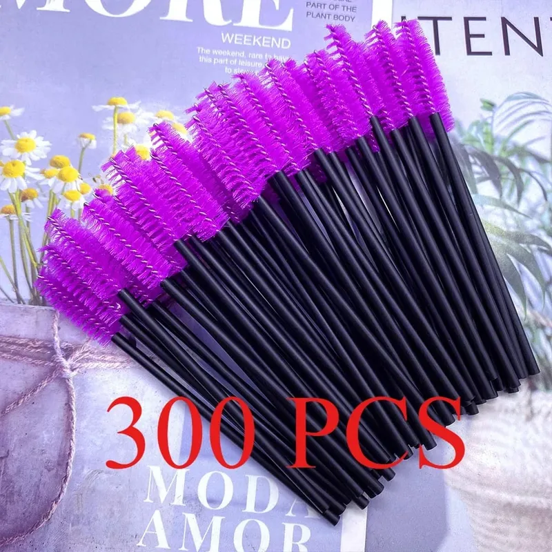 150/300pcs Mascara Wands Eyelash Brush Spoolies for Eye Lash Extension Eyebrow and Makeup Tool Wholesale Makeup Brushes — image 11