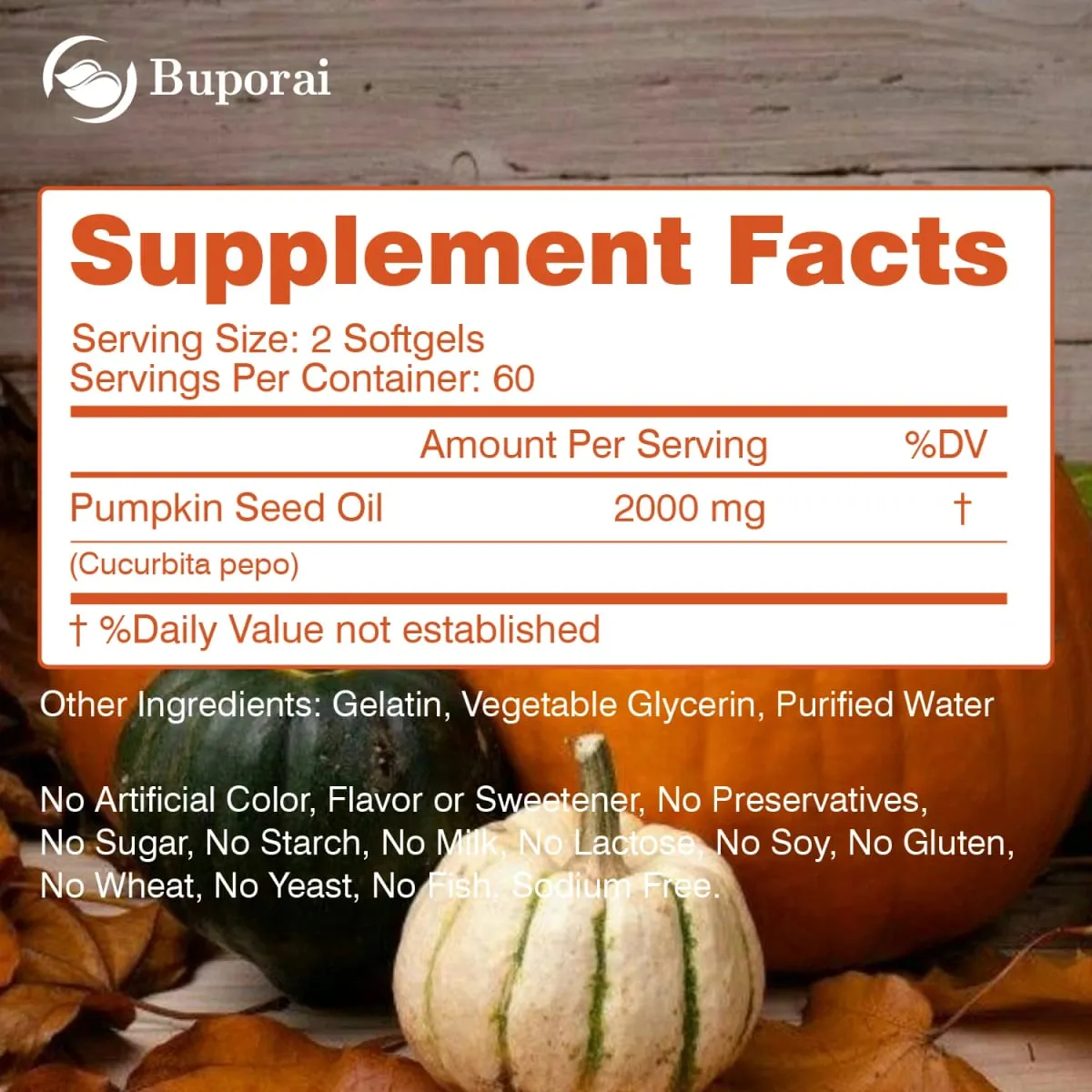 Pumpkin Seed Oil - Promotes Hair Growth Urinary Tract and Prostate Health Cardiovascular Support — image 3