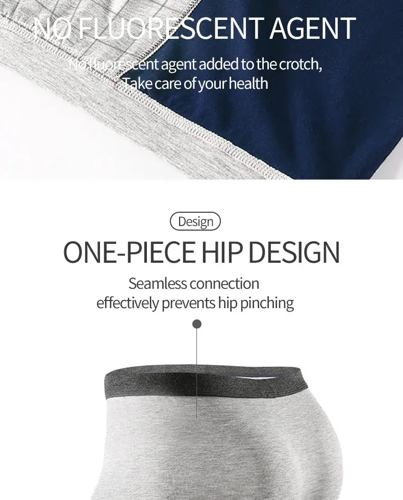 MiiOW 3pcs 40S Modal Men Boxers Underwear Breathable Mesh Men's Panties Boxershorts 3A Graphene Antibacterial Man Underpants — image 9