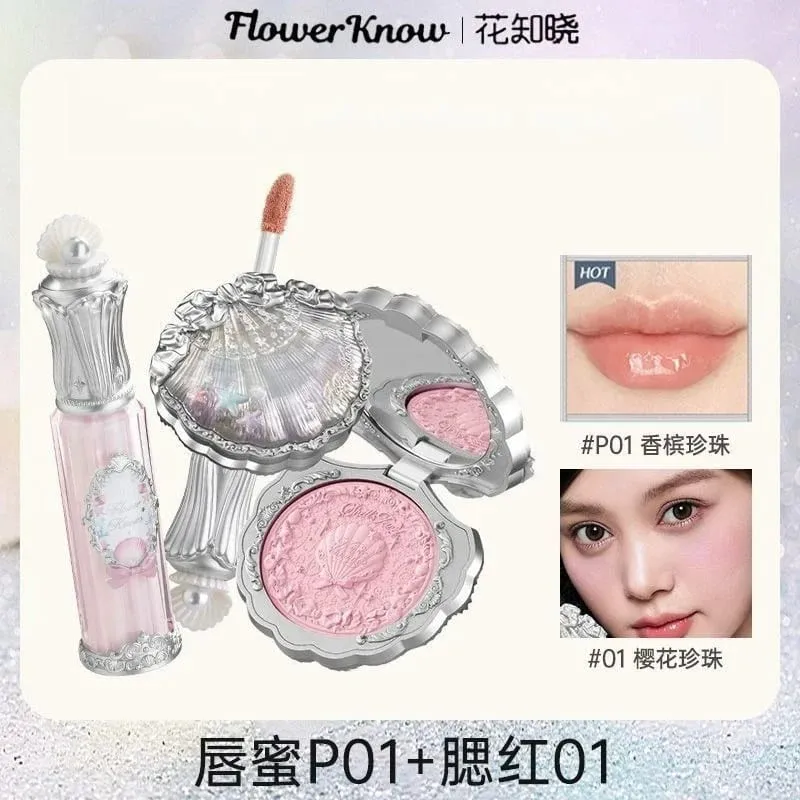 Flower Know Shells Jewel Collection Makeup Set Gift Eyeshadow Blusher Lipstick Face Kit — image 9