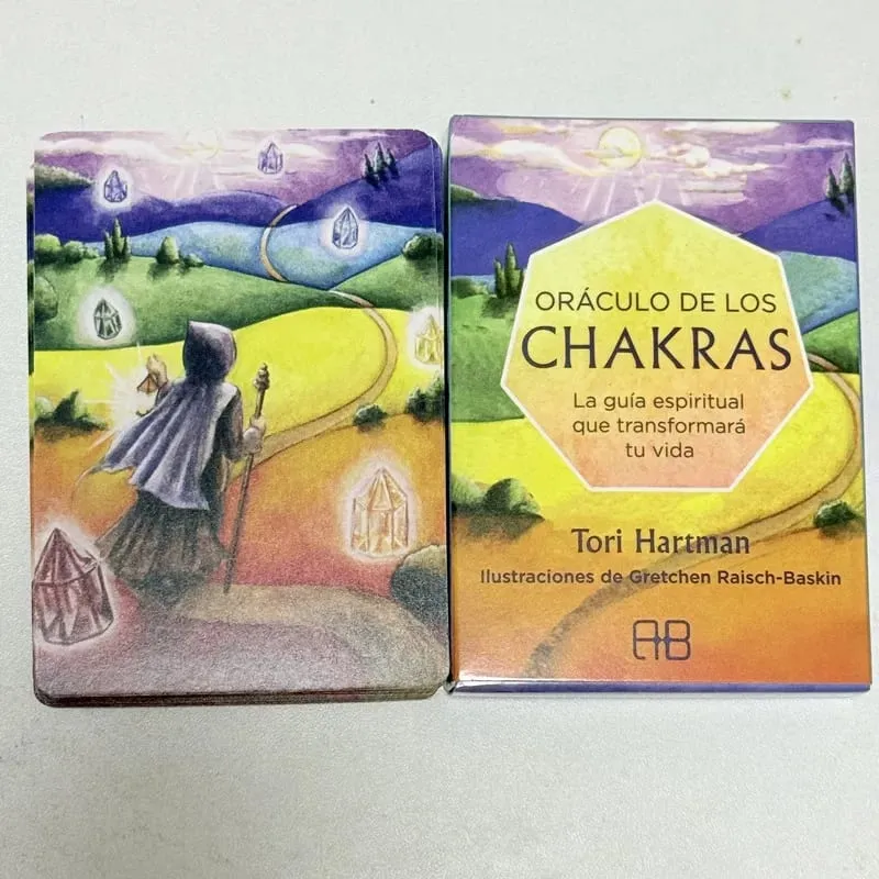 Chakras Oráculo De Los Chakra Oracle Cards 49 Deck 10.4*7.4cm Spanish Version Fate Divination Tarot Board Playing Game — image 6