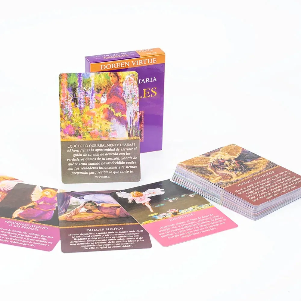 Daily Guidance From Your Angels Oracle 44 Cards Deck 10.4*7.4cm Spanish Version Fate Divination Tarot Board Playing Game — image 2