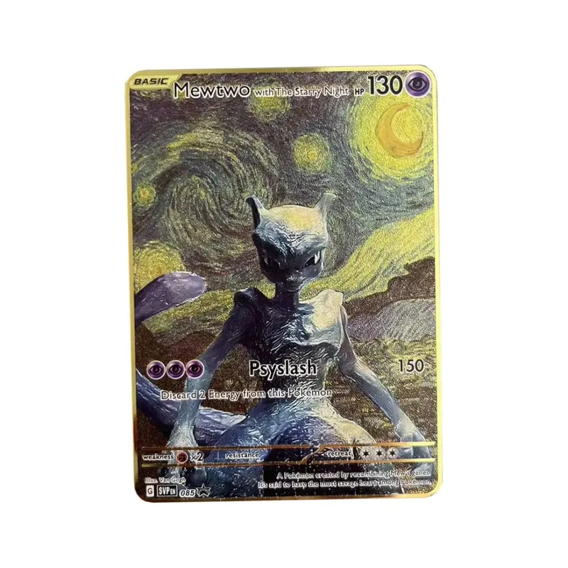 2025 NEW Pokemon Metal Card 10000 Points Arceus Charizard Super Card Golden English Mewtwo Vmax GX EX Anime Collection Cards Gif — image 25