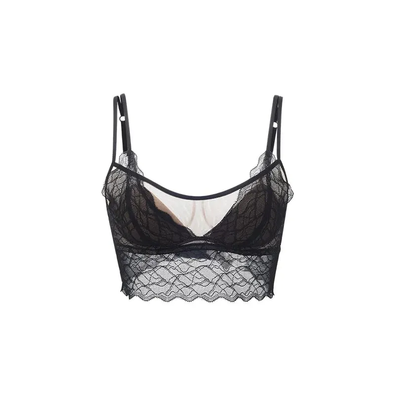 SuyaDream Woman Lace Bra Set Real silk Linings Thin Mold Cup Wire Free Meshes Sheer Underwears 2025 cozy Intimates — image 11