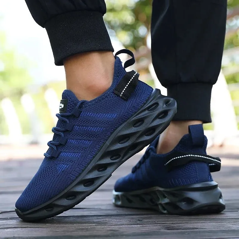 Men's Thick Soled Sports Shoes for Spring and Summer Women's Breathable and Shock-absorbing Fashionable Running Shoes Bare Foot — image 4