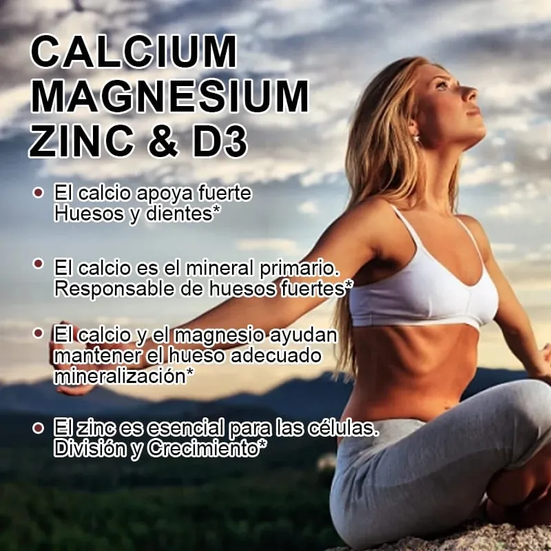 Alxfresh Cálcio Magnésio Zinco e Vitamina D3 Cápsulas para Sistema Imunológico Suporte à Saúde do Sistema Nervoso Ósseo | Vegano não transgênico — image 4