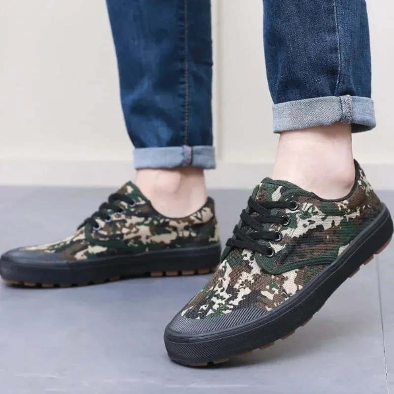 Outdoor Working Shoes for Men Non-slip Wear-Resistant Men's Vulcanized Shoes Mesh Breathable Rubber Shoes Men Training Sneakers — image 2