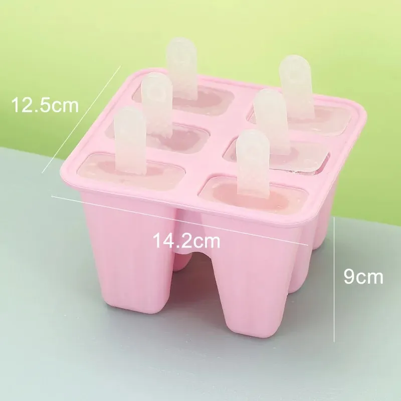 Moldes para picolés, 6 peças, moldes de silicone para picolés, sem bpa, reutilizáveis, fácil liberação, fazer gelo — image 12