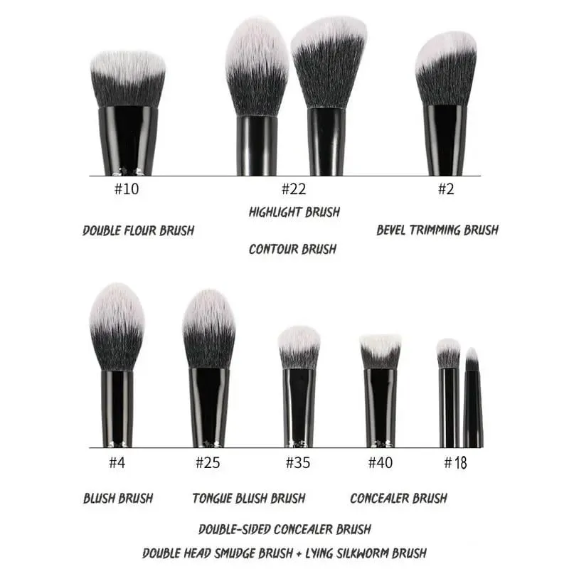 KVD Makeup Brushes Series Blusher Powder Foundation Concealer Eye Shadow Blending Cosmetic Beauty Soft Brush Tools Maquiagem — image 6