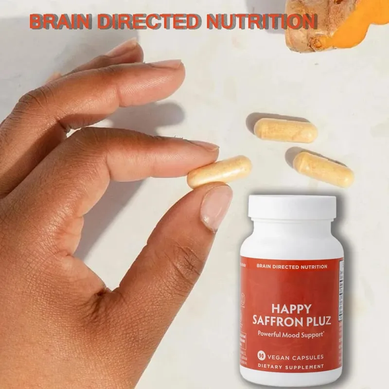 Happy Saffron Supplements Saffron Extract for Mood & Memory Eye Health - Joint Supplement for Women & Men - 90 Vegan Capsules — image 2