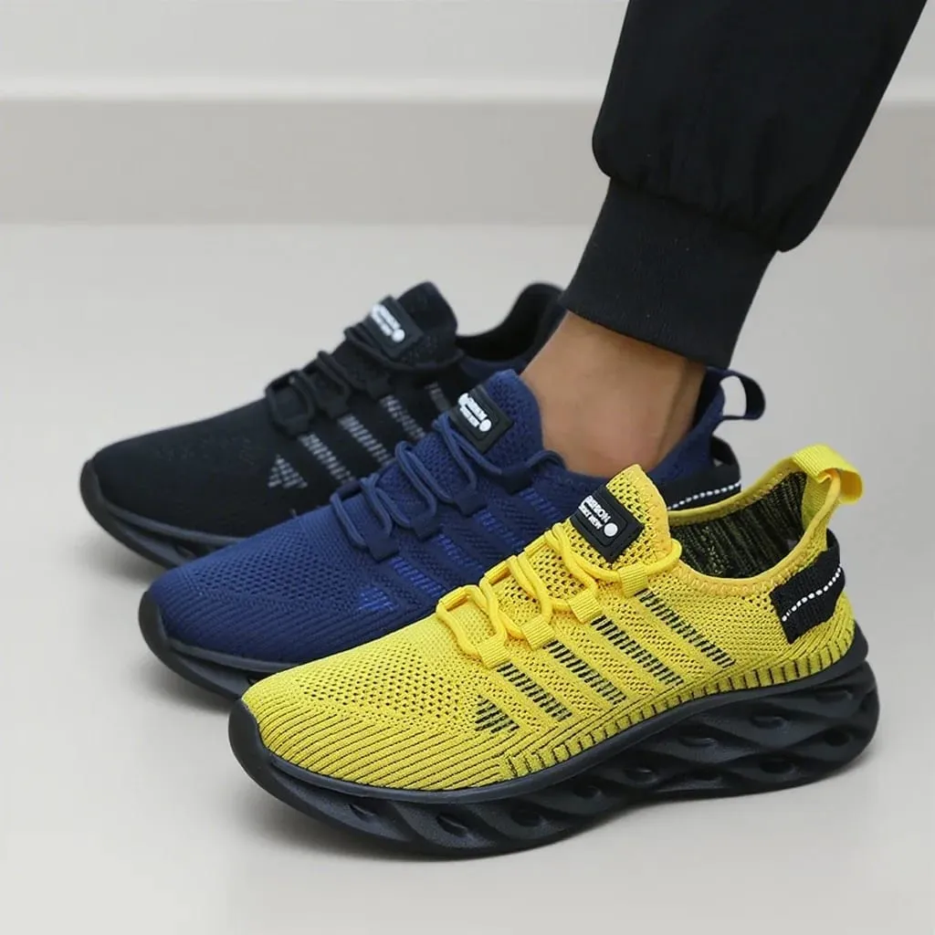 Men's Thick Soled Sports Shoes for Spring and Summer Women's Breathable and Shock-absorbing Fashionable Running Shoes Bare Foot — image 3