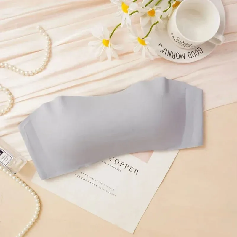 원활한 원피스 튜브 탑 여성 탈착식 패드 Intimates 기본 블랙/화이트/스킨 여성 Strapless Bra Bandeau 섹시한 란제리