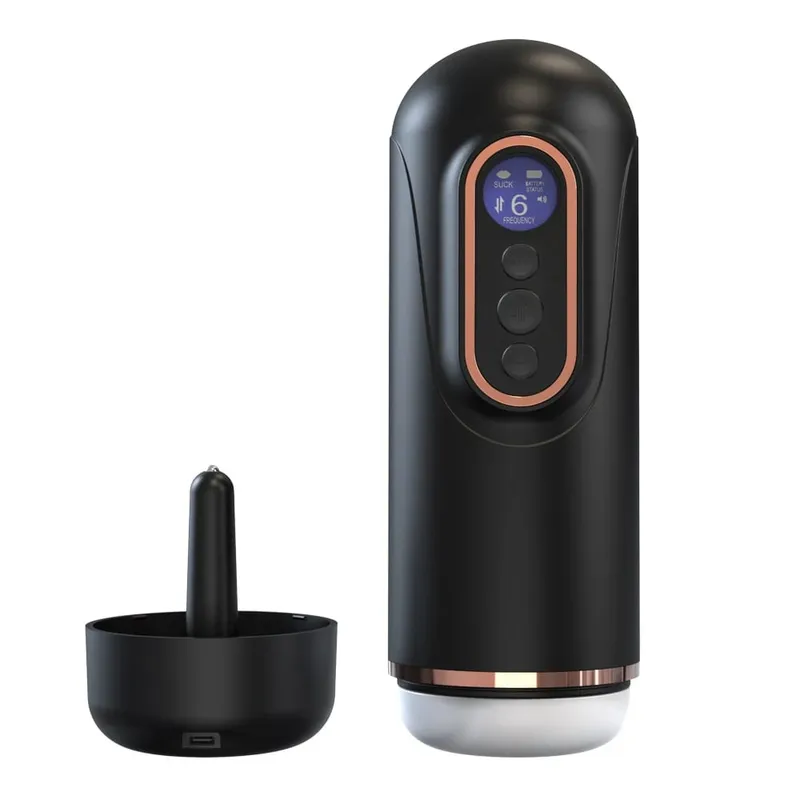 Sucção telescópica automática masturbador masculino vibratório aquecimento inteligente voz sexy fone de ouvido bolso buceta brinquedo sexual para homem