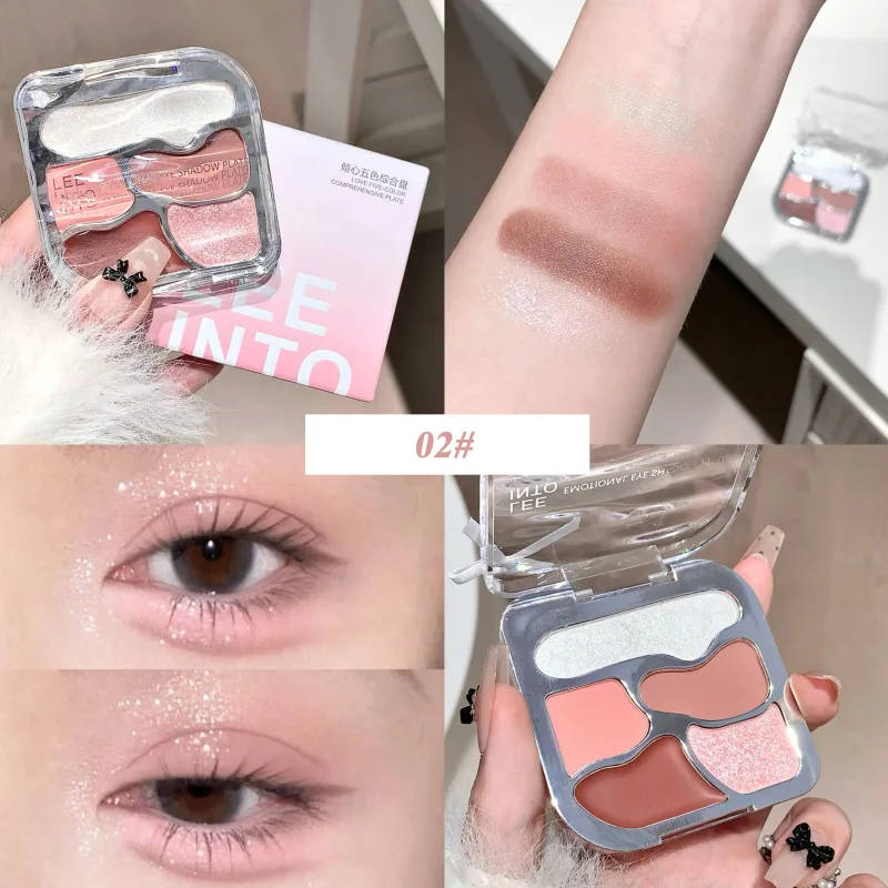 Five-color Comprehensive Eye shadow Palette Matte Highlight Contouring and Color-developing All-in-one Palette — image 8