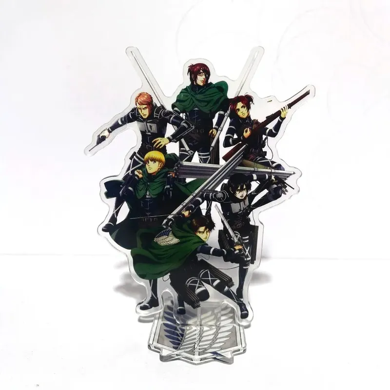 Attack on Titan Acrylic Standing Eren Mikasa Levi Erwin Armin Anime Action Figures Wolf Titan 16cm Model Toys Decor Toys For Kid