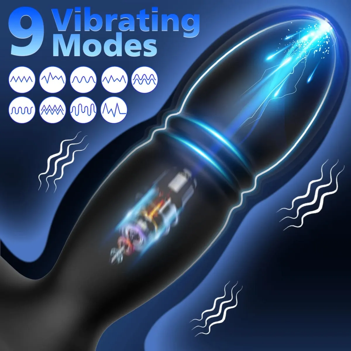 Double Penis Ring 3 IN 1 Wireless Remote Telescopic Anal Vibrator Dildo Male Prostate Massager Adults Sex Toys For Men Couple