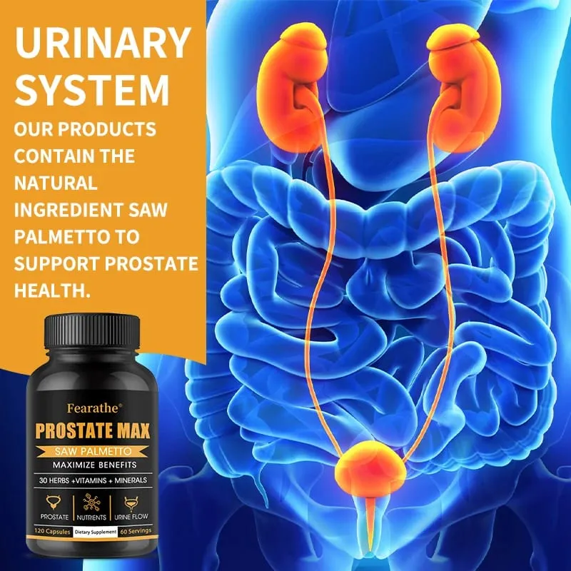 Saw Palmetto Prostate Supplement - 30 Plant Extracts Vitamins & Minerals for Men's Prostate Health Urination & Hair Growth — image 6