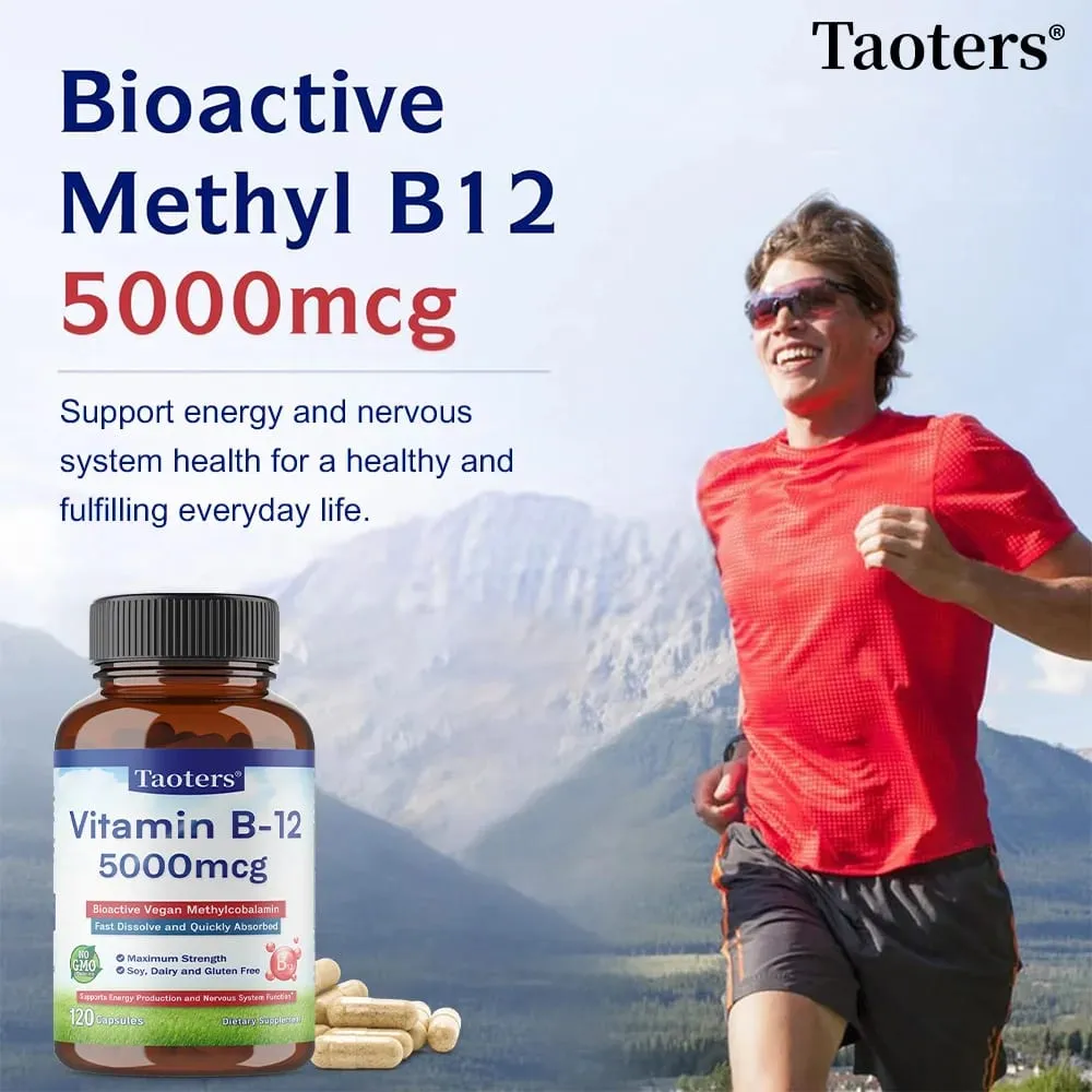 Βιταμίνη B12 5000 Mcg - Extra Strength - Συμπλήρωμα για την υποστήριξη των επιπέδων ενέργειας Ψυχική διαύγεια Νευρικό σύστημα Υγεία — image 2